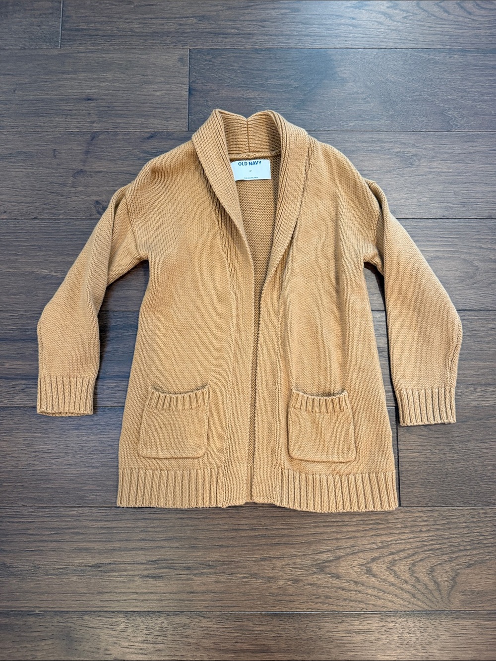 Old Navy Girls Camel Open-Front Knit Cardigan Size 4 - C34-118